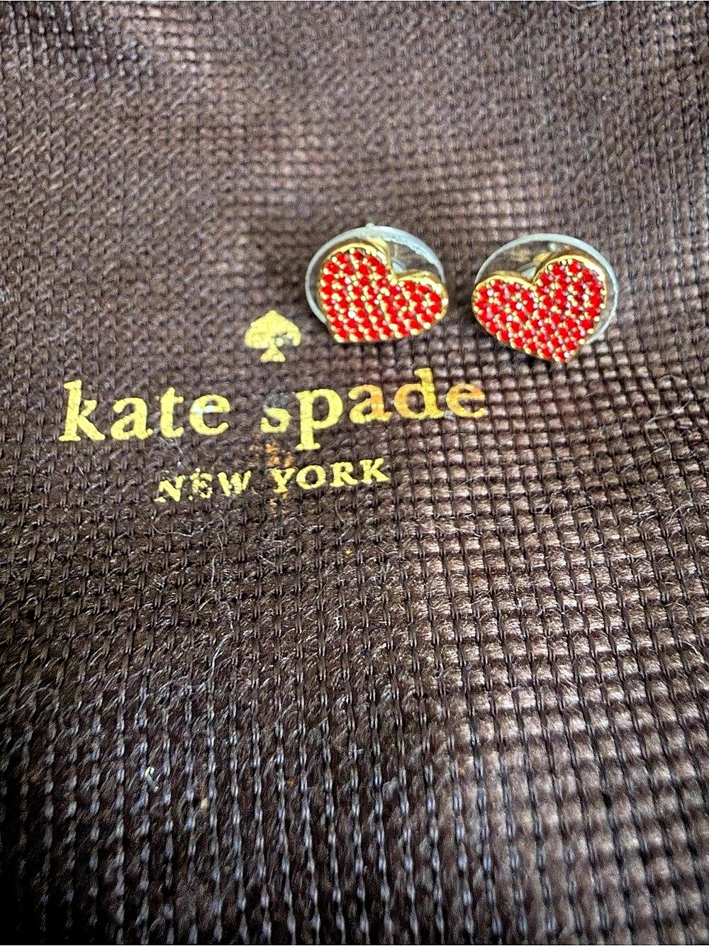 Kate Spade Red Heart Stud Earrings